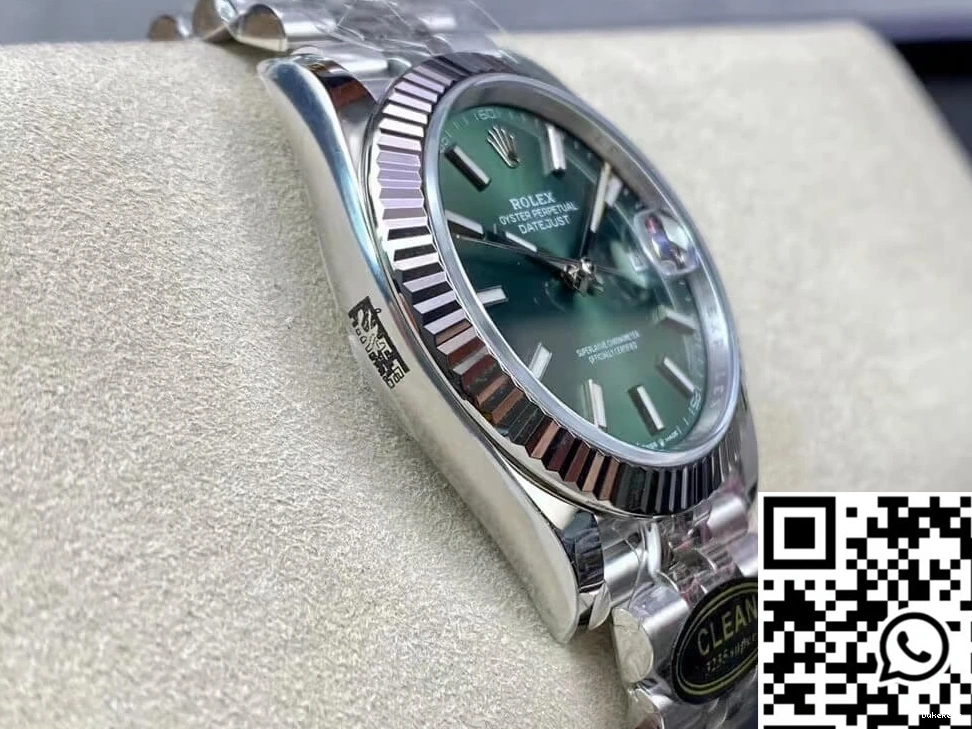 M126334-0027 Mint Clean Green Rolex Dial Datejust Factory 0502